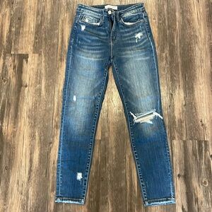 Flying Monkey distressed jeans.